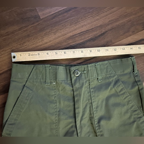 Vintage 1970s US Army Pants OG-507 Men 30X33 Green Canvas Vietnam Utility 507 - Picture 7 of 8